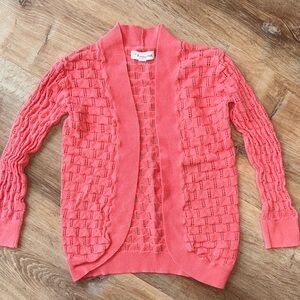 Tucker + Tate Coral Open-Knit Cardigan